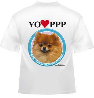 Camiseta doogweb "Perro Potencialmente Pacífico" Pomerania.