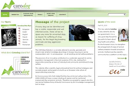 Por la tenencia responsable y la información acerca de los perros www.carodog.eu
