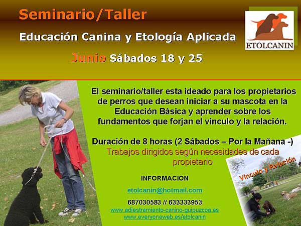 Seminario/Taller Educación Canina con Etolcanin.