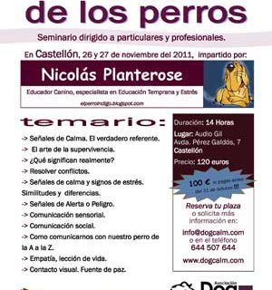 "El lenguaje de los perros" a cargo de Nicolás Planterose (Castellón).