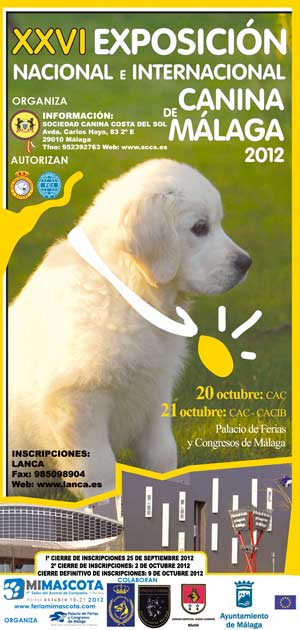 XXVI Exposición Canina Nacional/Internacional de Málaga, horarios, cómo llegar, especiales y mongráficas, reconocimiento de raza...