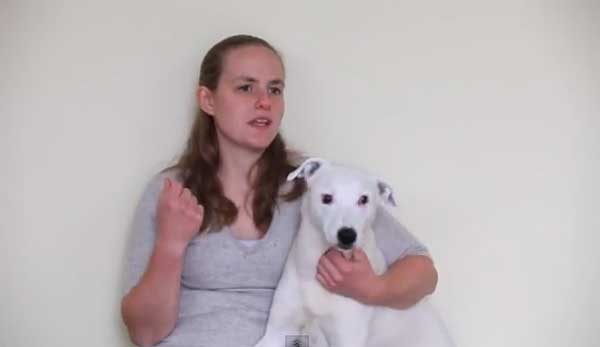 Rosie Gibbs ha adiestrado a un pitbull sordo mediante un lenguaje de signos ideado para comunicarse con niños con problemas (vídeo).