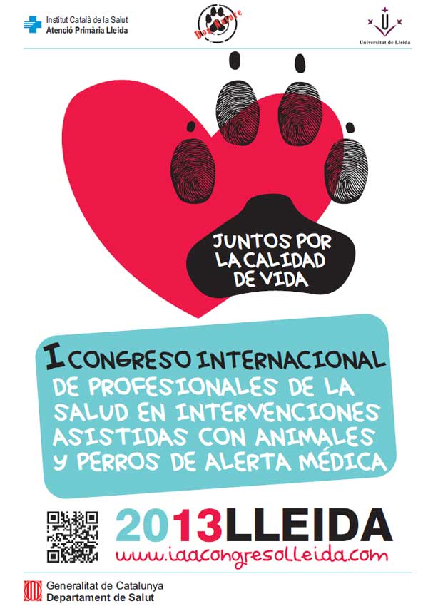 I Congreso Internacional de Profesionales de la Salud en Intervenciones Asistidas con Animales y Perros de Alerta Médica, próximo mes de marzo en Lleida.