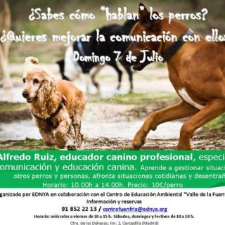 ¿Cómo hablan los perros?: charlas didácticas el 7 julio en el Centro de Educación Ambiental Valle de la Fuenfría.