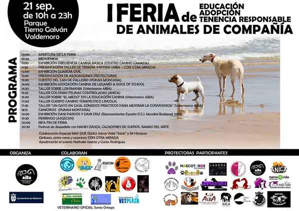 1ª Feria de Educación, Adopción y Tenencia Responsable de Animales y charla gratuita "Educar sin castigos".