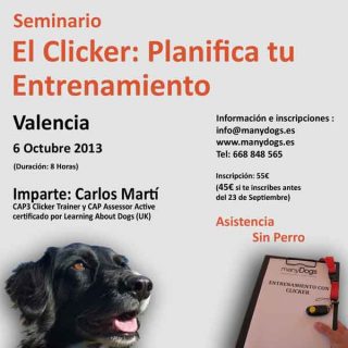 ManyDogs: Cursos de clicker y Educación Canina, actividades octubre 2013 en Valencia.