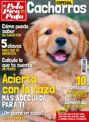 Este mes, además del número habitual de la revista Pelo Pico Pata, podemos encontrar en los quioscos un "Especial Cachorros".