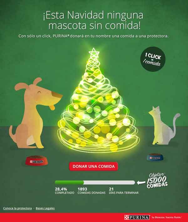 Esta Navidad ninguna mascota sin comida, acción de Purina a beneficio de la Asociación las Nieves.