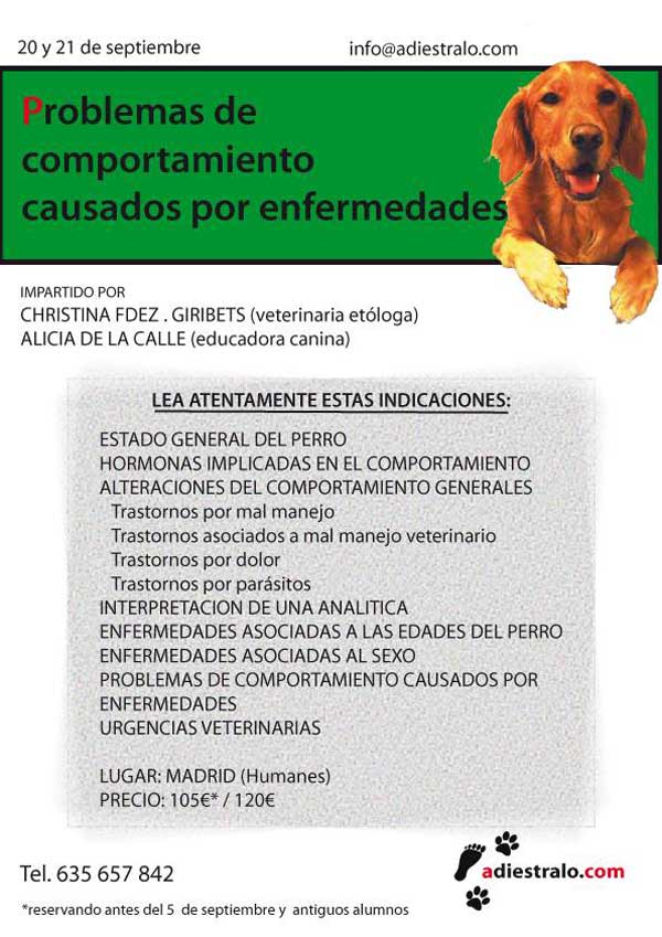 Secretario dolor de muelas Robusto Problemas de conducta asociados a enfermedades - www.doogweb.es