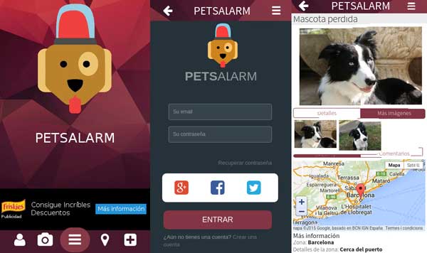 @PetsAlarm, utilidad (web, app, comunidad) para encontrar perros perdidos.