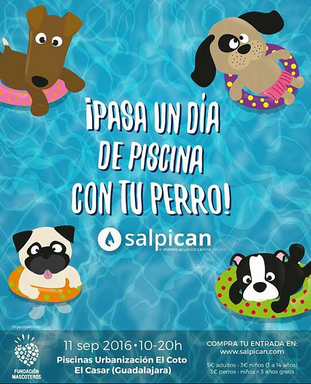 Salpican. Piscina para perros.