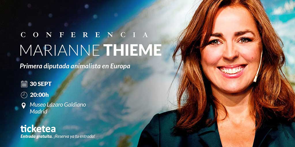 Marianne Thieme, primera diputada animalista del mundo, acude a España para hablar sobre abandono de animales.