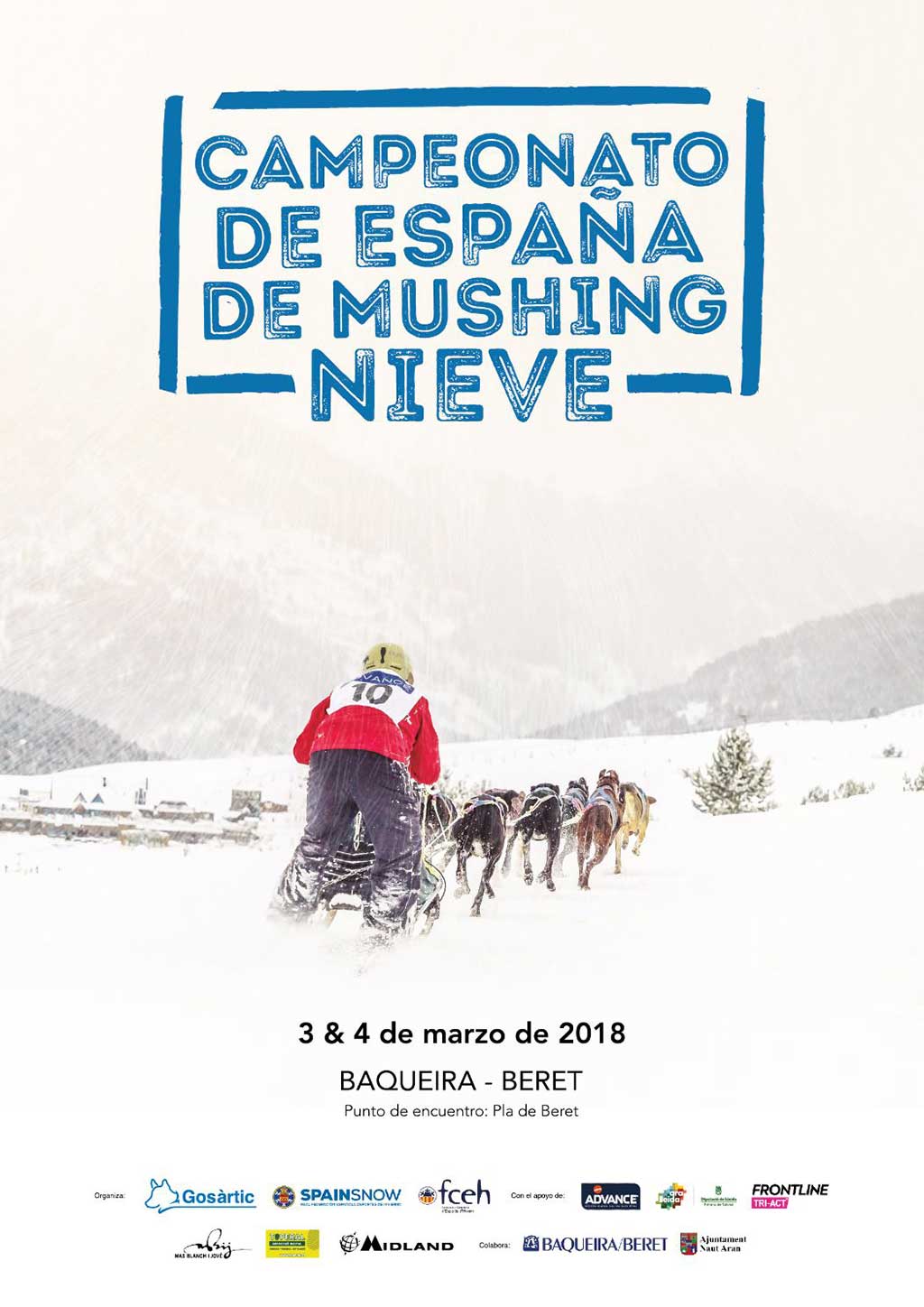 Campeonato de España de Mushing Nieve en Baqueira Beret.