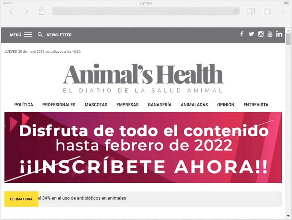 Animal’s Health estrena nueva imagen y mejoras en su diseño
