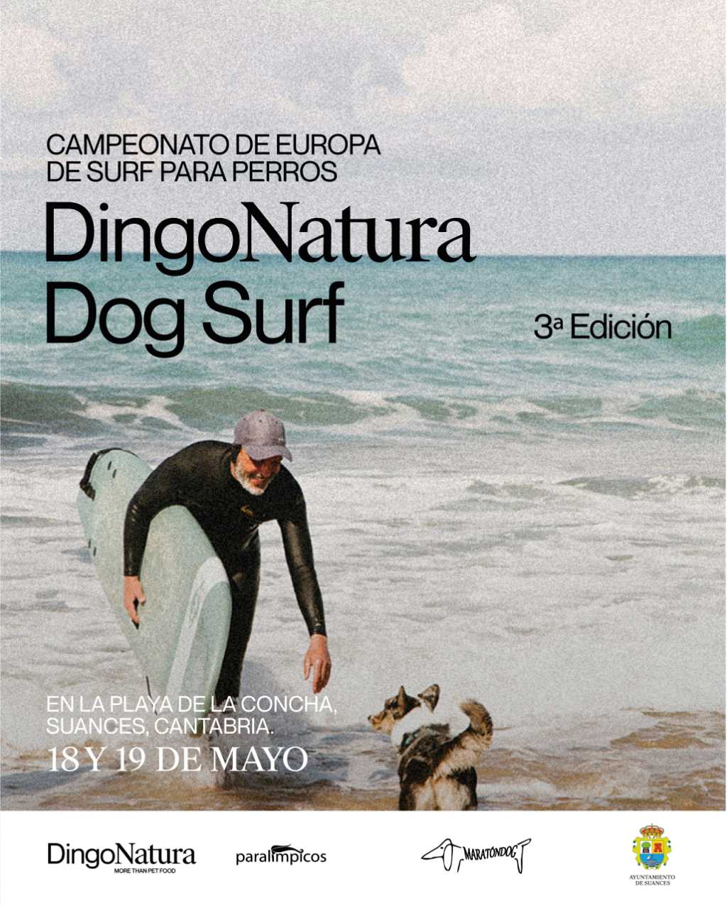 III Edición del Campeonato Europeo de Surf para perros.