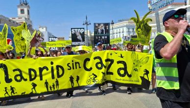 El centro de Madrid grita: “Madrid sin caza”.
