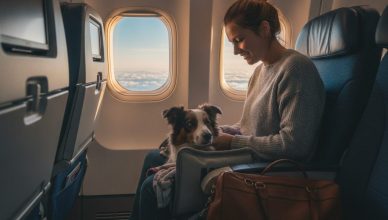 Viajar con perros en avión (en cabina) un poco más cerca.