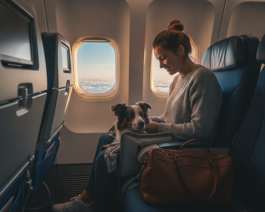 Viajar con perros en avión (en cabina) un poco más cerca.