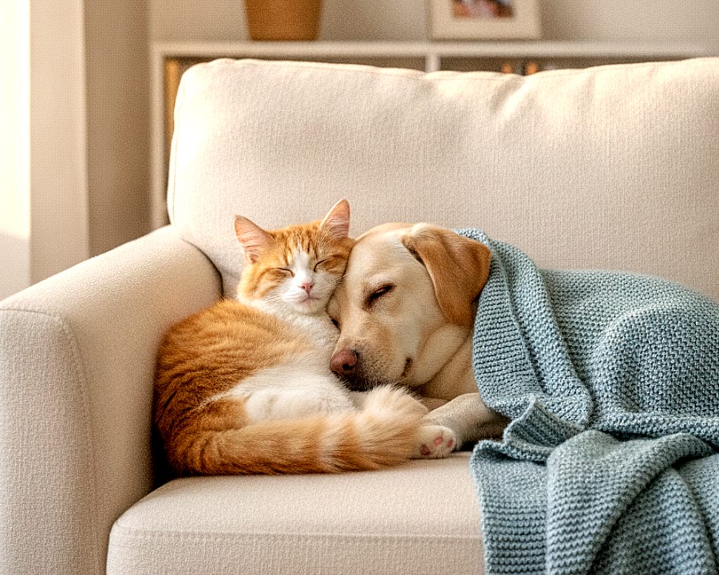 Perros y gatos ayudan a disminuir nuestro estrés... Interacción Vs cercanía emocional.